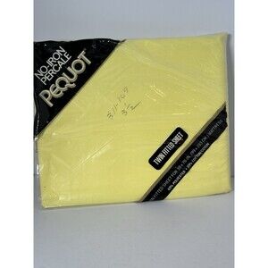 Vt Pequot Yellow Twin Fitted Sheet  Polyester/ Cotton NOS